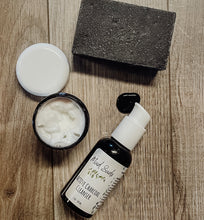 Load image into Gallery viewer, Charcoal Bundle cleanse and moisturize skin. A perfect minimalist skincare routine