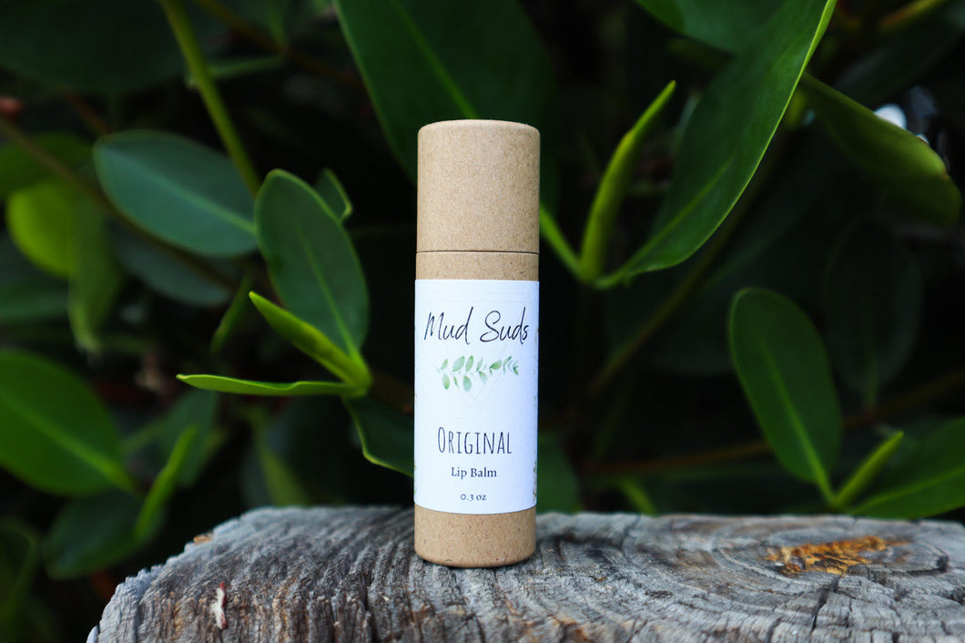 All natural, handpoured, plastic free lip balm